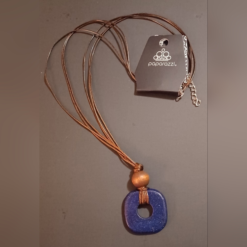 Paparazzi Deep Blue and Earthy Brown Necklace